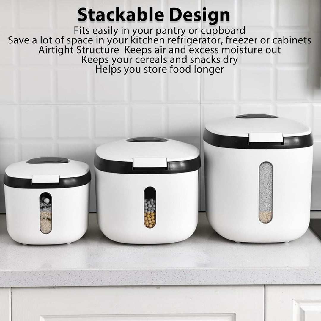 Reisbehälter, Insektensicher, Geruchlos, Luftdicht, Reisbox mit Klarem Fenster für Getreide, Zucker,