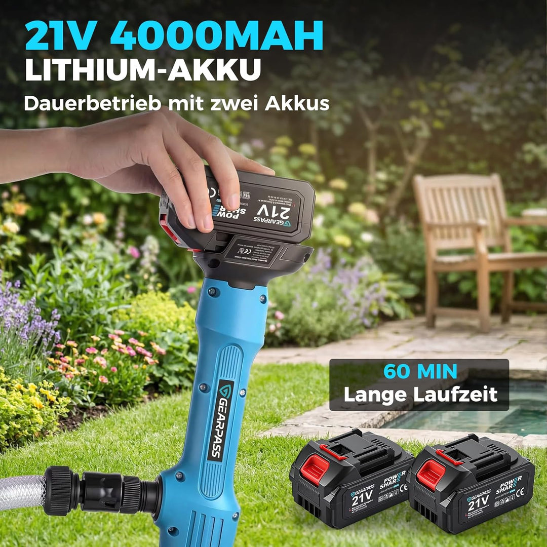 Kabellose Stab-Transferpumpe für Wasser/Diesel, 56mm Einlass unten, 2725L/h, Inkl. 2x 4,0 Ah Akku, 6