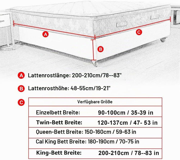 DUJUIKE Stretch Samt Boxspring Abdeckung zum Umwickeln, Alternative zum Traditionellen Volant Bettro