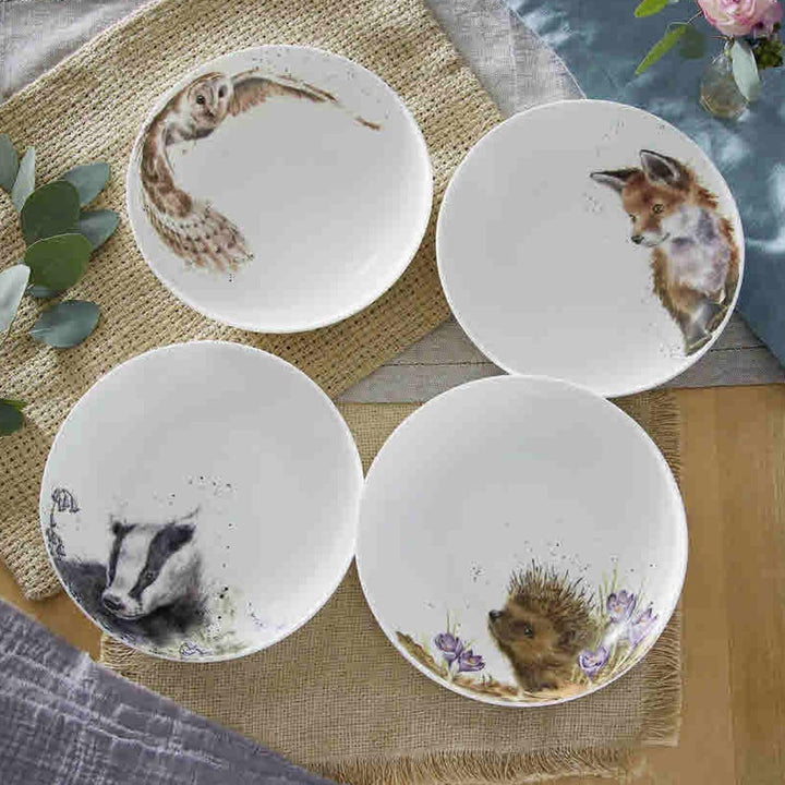 440s Wrendale Designs Porzellan Pasta- &amp; Suppenteller Dachs ca. 22cm D Royal Worcester tiefer Suppen