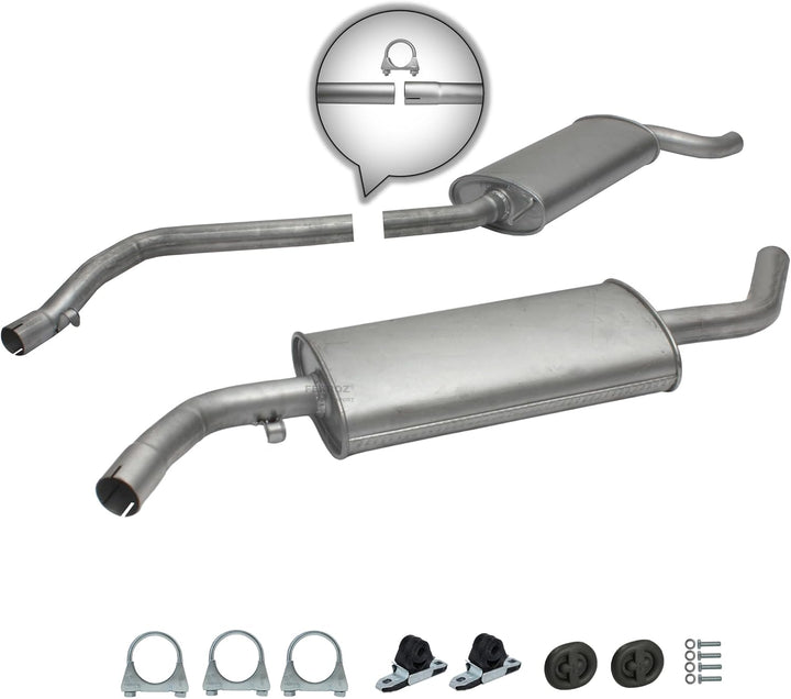 Ferroz Export Ersatz für Auspuffanlage Auspuff ab Kat VW T4 Transporter 2.0 2.5 1.9 D 2.4 D + Anbauk