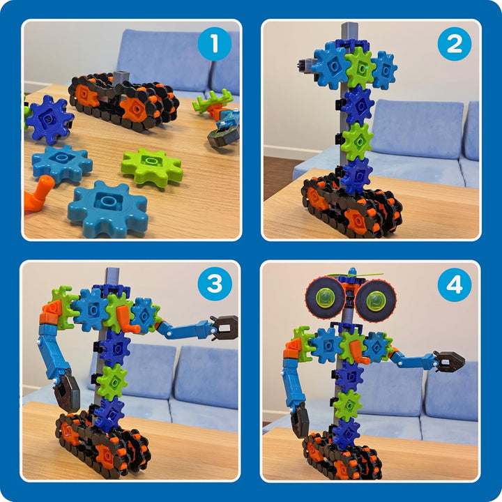 Learning Resources Gears! Gears! Gears! Roboter in Aktion, MINT, Zahnradspiel, Roboter-Zahnräder, Ab