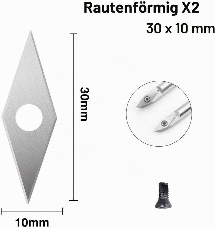 Hartmetall Wendeschneidplatten Set für Drehmeissel, Yasorn 8 Stück Hartmetall Einsatzschneider für H