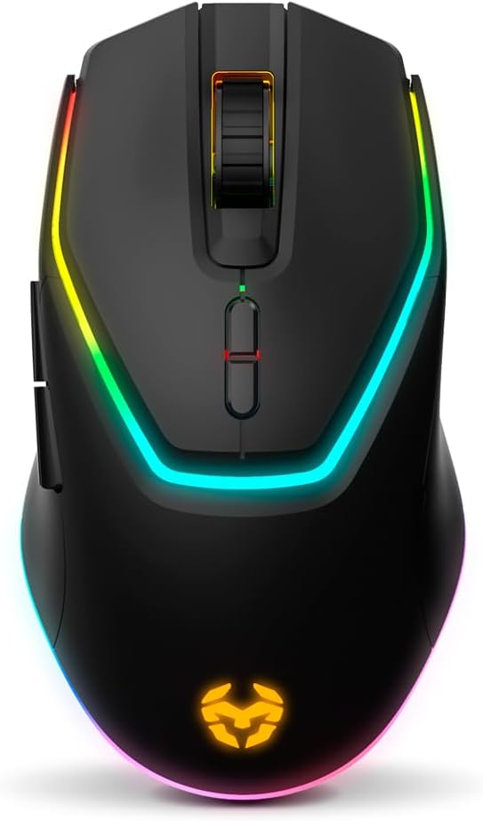KROM Kabala – Kabelloses Gaming-Set mit Membrantastatur RGB Rainbow, 6 Anti-Ghosting-Tasten, optisch