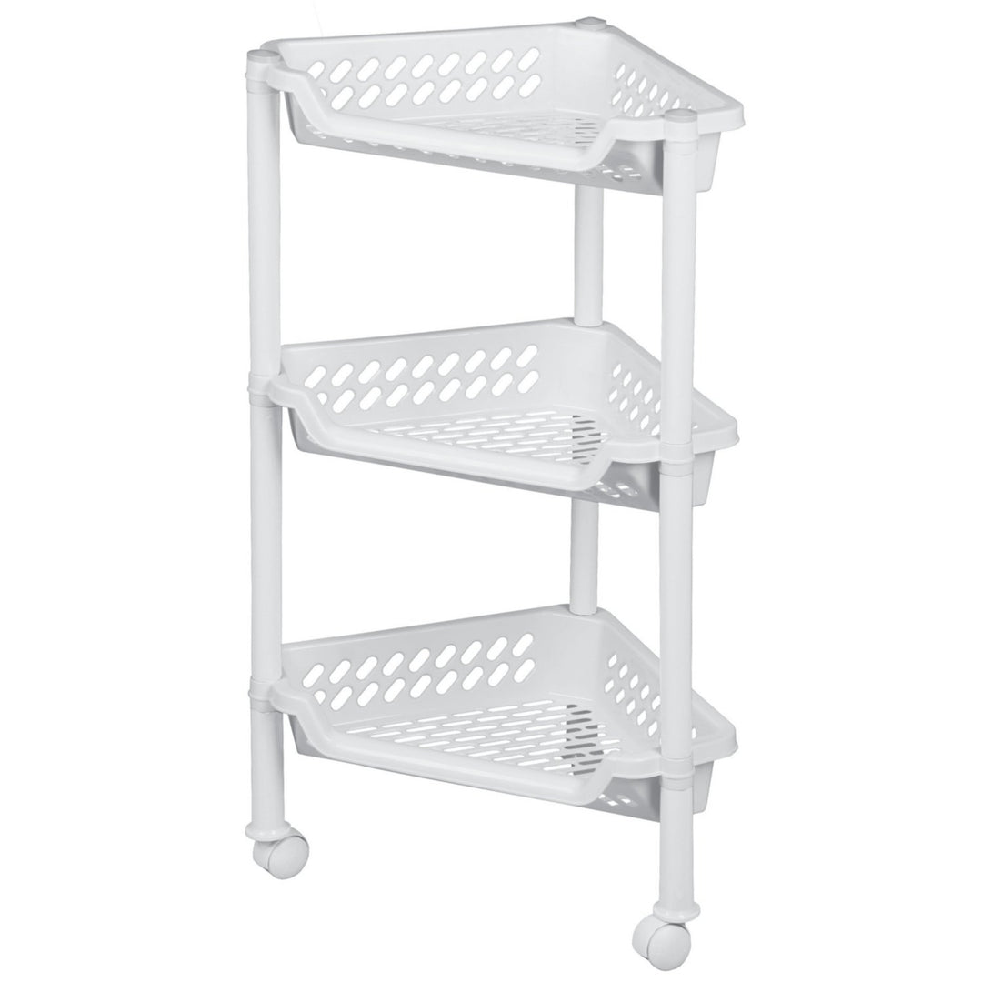 Plast Team Dreikant-Trolley mit 3 Körben, Weiss, Einheitsgrösse Einheitsgrösse Weiss, Einheitsgrösse