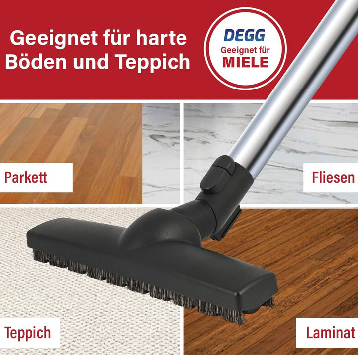 DEGG Parkettdüse - Kompatibel mit Miele Staubsauger - 35 mm - Parkettdüse, Bodendüse, Saugdüse für M