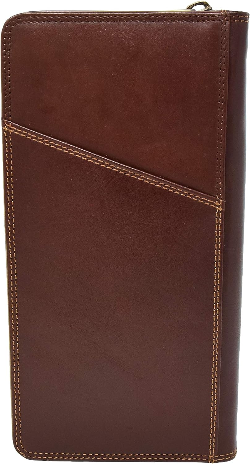 A1 FASHION GOODS Echt Italienisches Leder Reise Reisepass Brieftasche Karten ID Unterlagen Bordkarte