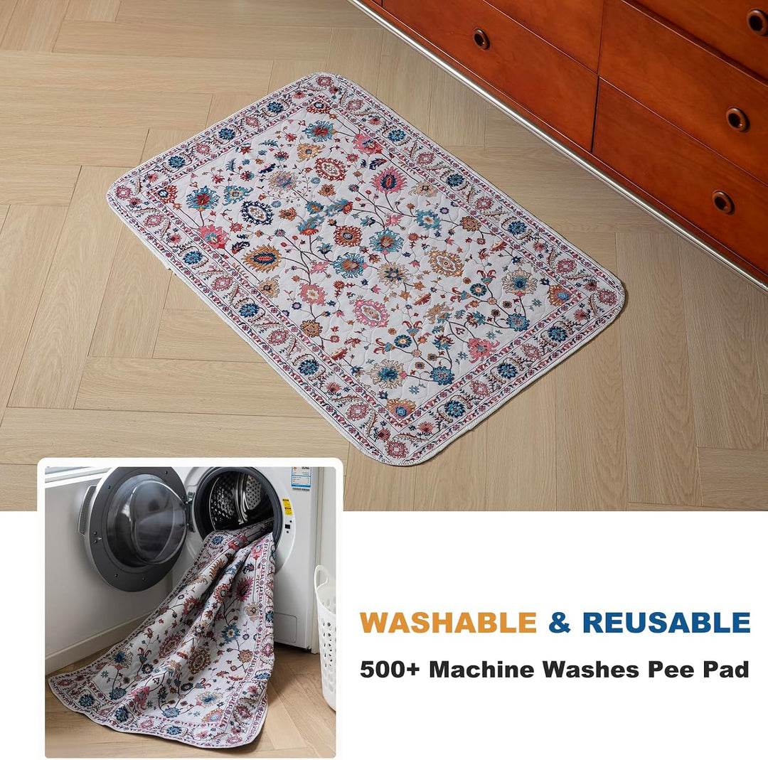 Waschbar Haustier-Urinunterlage, 2 Pack Wiederverwendbare Welpenunterlagen Matte für Hunde, Wiederve