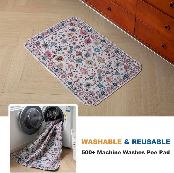 Waschbar Haustier-Urinunterlage, 2 Pack Wiederverwendbare Welpenunterlagen Matte für Hunde, Wiederve