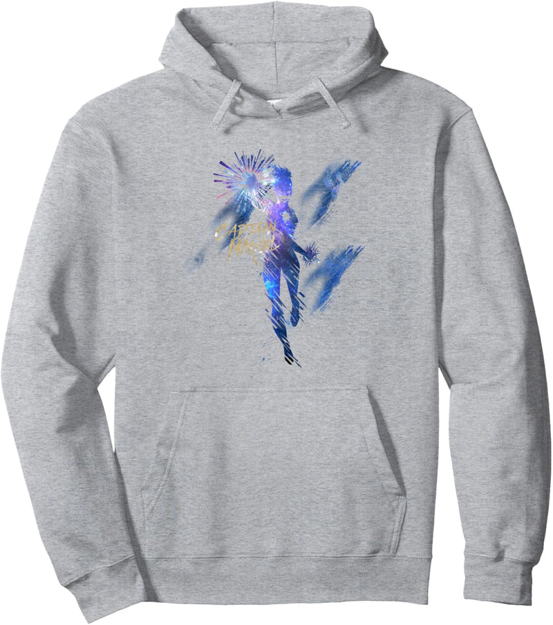 Marvel Captain Marvel Silhouette Watercolor Poster Pullover Hoodie