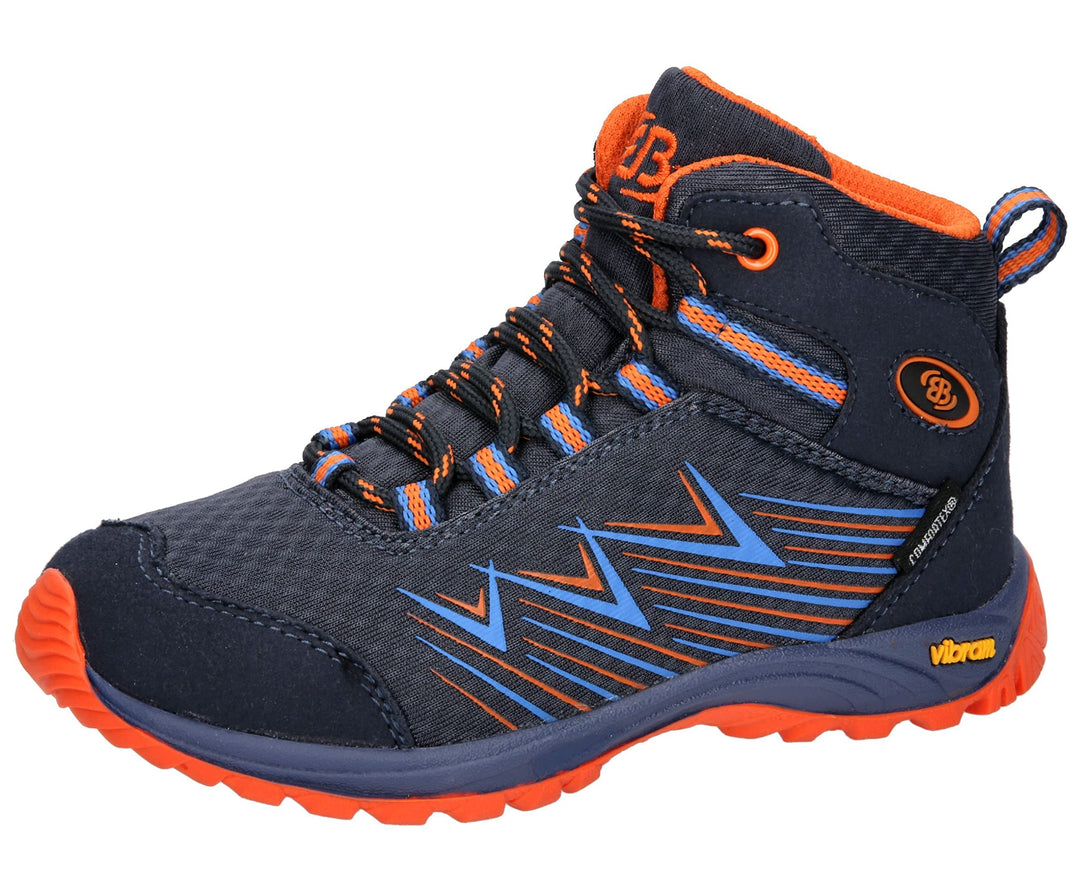 Brütting Unisex Kinder Chesna HighCross-Laufschuhe 29 EU Anthrazit Blau Orange, 29 EU Anthrazit Blau