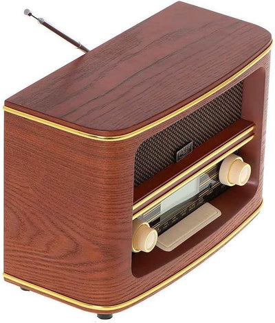 Retro-Radio FM Bluetooh 5.0 USB und Aux Wecker Apag. Autom.FABRILAMP