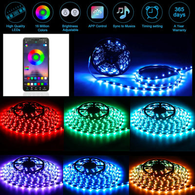 LED Strip 36m, RGB LED Streifen SMD 5050 LED Leuchten, App Steuerung Musiksynchronisation Farbstreif
