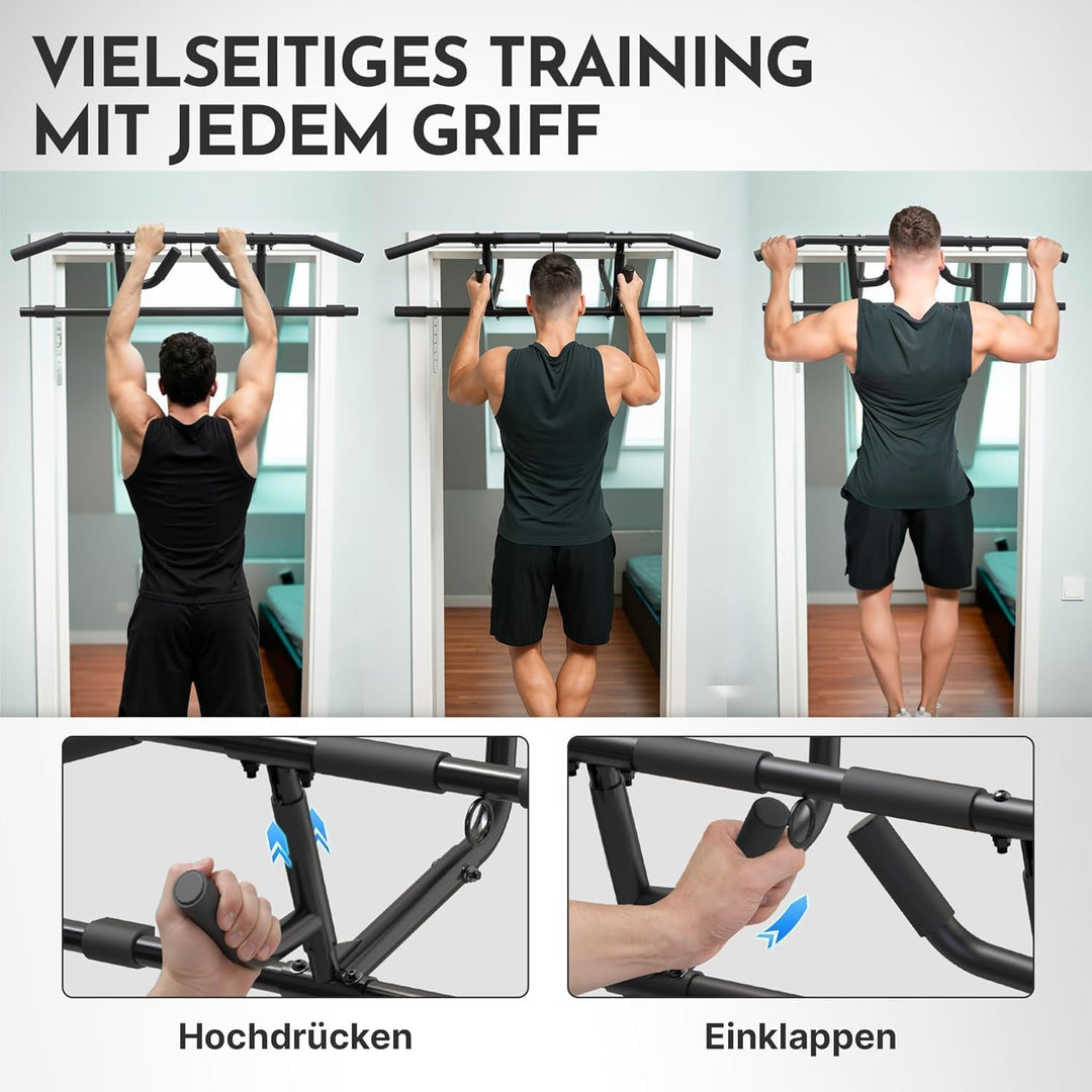 NEOLYMP Calisthenics Set – Komplettset mit Klimmzugstange Türrahmen, Turnringen, Liegestützgriffen,