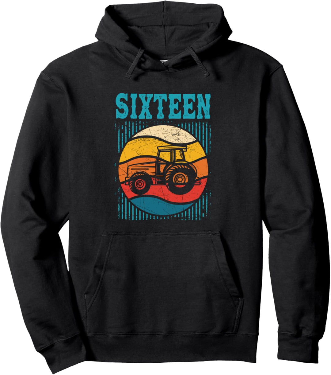 16 Jahre alt Shirt 16 Geburtstag Traktor Bauer Jungen Mädchen Pullover Hoodie
