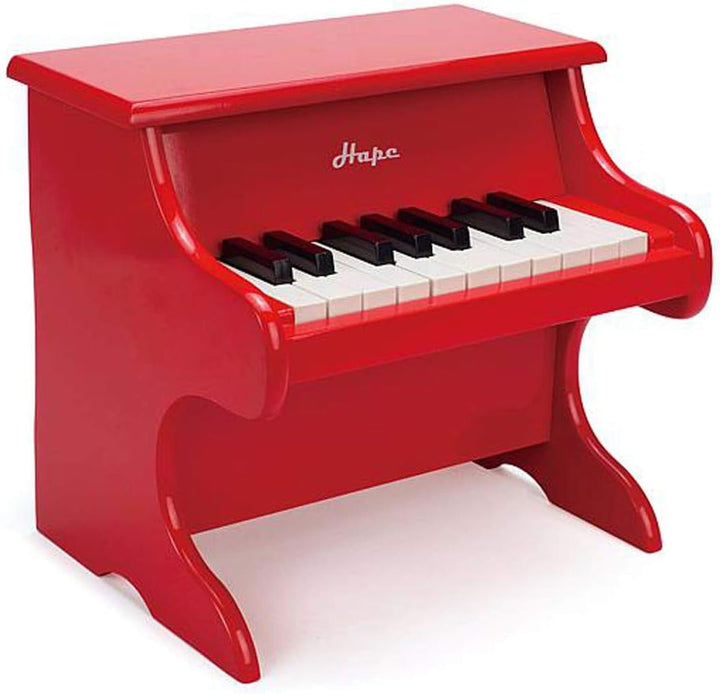 Hape Spielzeug-Klavier | Mit 18 Tasten, Musikinstrument für Kinder aus Holz, Rot