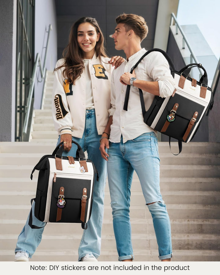 LOVEVOOK Rucksack Damen, 15,6 Zoll Schulrucksack Teenager Mädchen mit Datenkabel-Beutel & USB Ladean