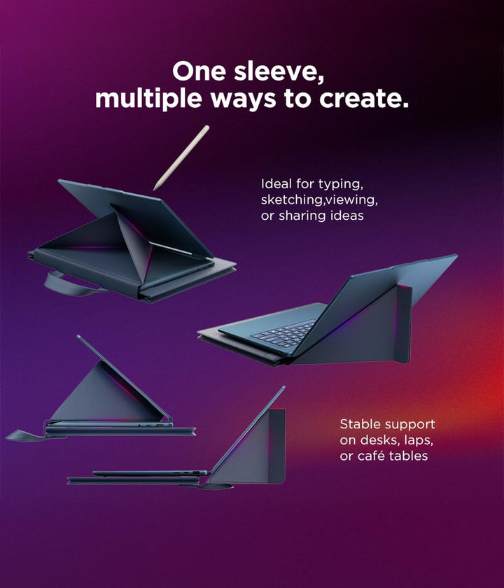 Lenovo Yoga Laptop Tote Sleeve | Flexibel Laptophülle 14 Zoll | Schlank und Leicht | Farbe Cosmic Bl