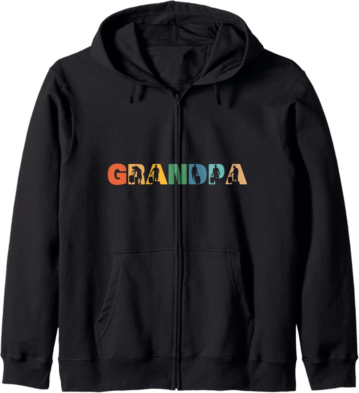 Retro Reisender Opa, Geschenke für Männer im Ruhestand Kapuzenjacke