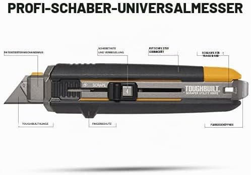 Toughbuilt TB-H4S5-01 Schaber-Allzweckmesser, 5 Klingen