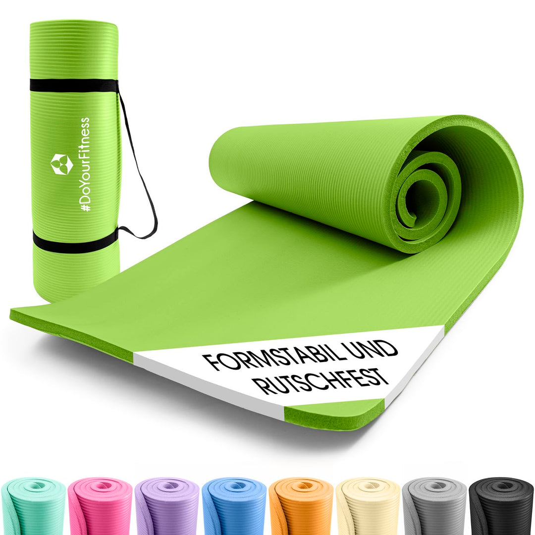 #DoYourFitness Yogamatte rutschfest | 183cm x 61cm oder XXL 190cm x 100cm | Stärke von 0,8cm bis 2cm