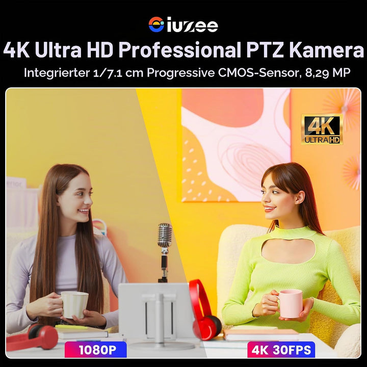 PTZ-Kamera 20X Optischer Zoom USB3.0 HDMI Konferenzkamera 1080P 60FPS Weitwinkel PTZ Camera für Kirc