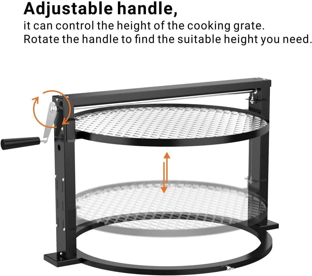 onlyfire Santa Maria Grillaufsatz Grillspiess Set für Weber Kugelgrill 57cm | Drehspiess mit Motor B