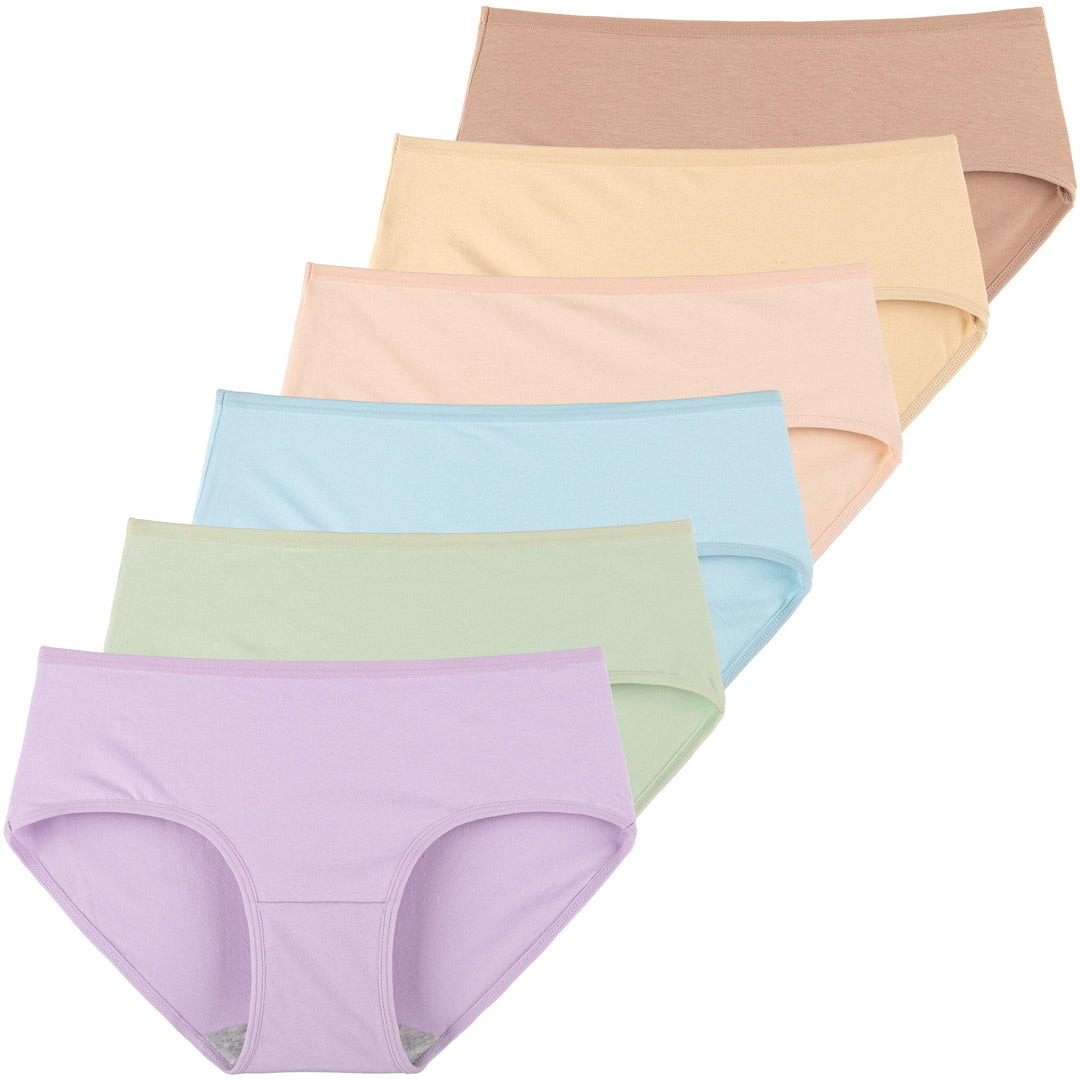 INNERSY Unterhosen Damen Baumwolle Atmungsaktive Hipster Unterwäsche 6 Pack | 100% Baumwoll Schritt,