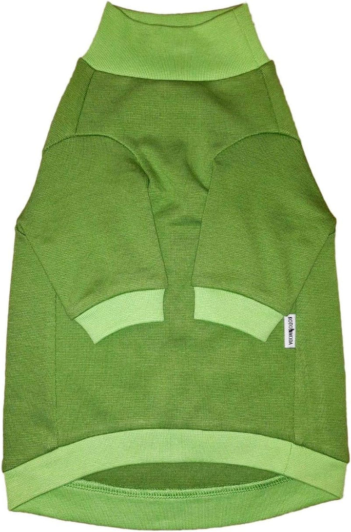 Kotomoda Katzen Kleidung Baumwollpullover Lime. (XS), XS