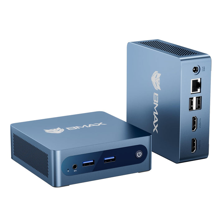 BMAX Mini PC Intel Celeron J3355 mit Win 11 Home, 6GB LPDDR3 + 128GB eMMC Mini Desktop Computer Micr