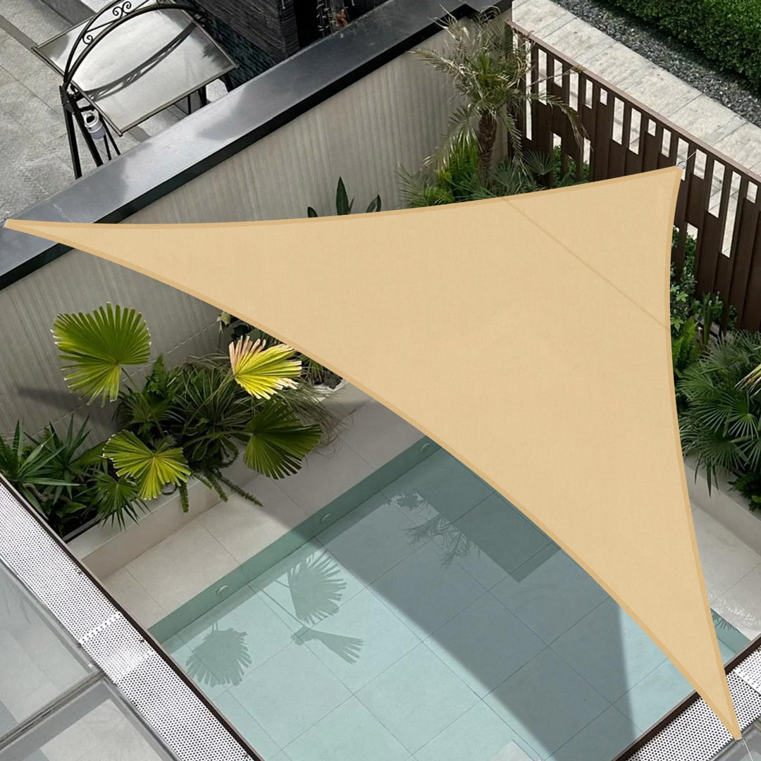 COOL AREA Sonnensegel Wasserdicht Dreieckig 3x3x4.25m Sonnenschutz 95% UV Schutz Windschutz,Wasserab