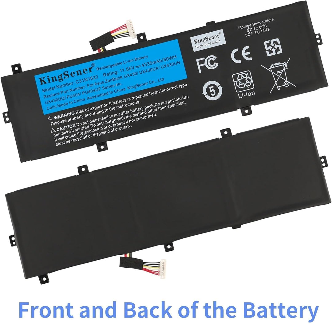 C31N1620 Laptop Akku 11,55V 50Wh Li-Polymer 3ICP5/70/81 0B200-02370000 für ASUS Zenbook UX430U UX430