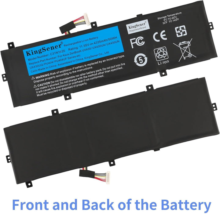 C31N1620 Laptop Akku 11,55V 50Wh Li-Polymer 3ICP5/70/81 0B200-02370000 für ASUS Zenbook UX430U UX430