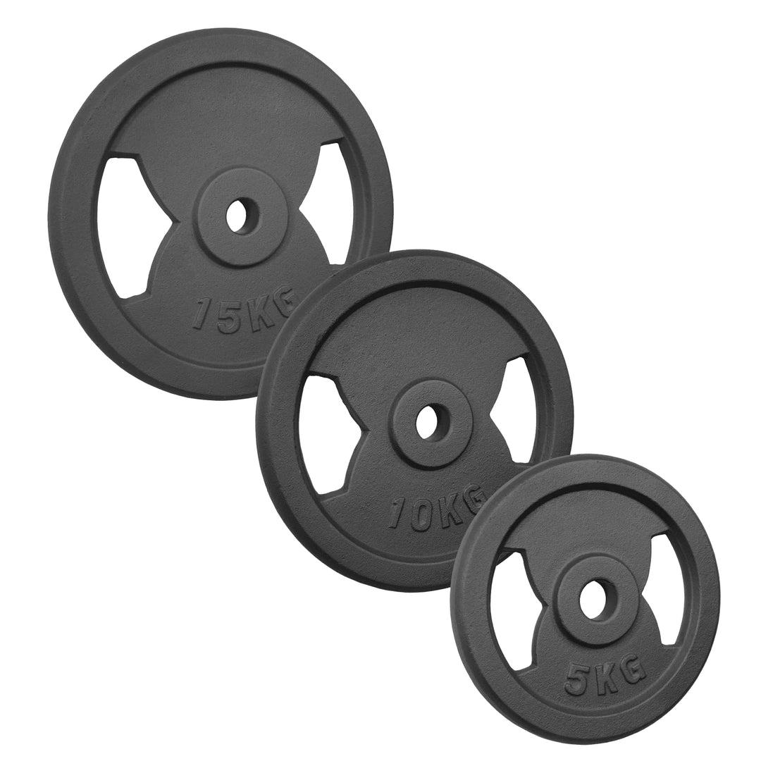 POWER-XTREME Hantelscheiben | Gewichtsscheiben | Gusseisen | 30/31 mm | mit Griffen | Grössenauswahl