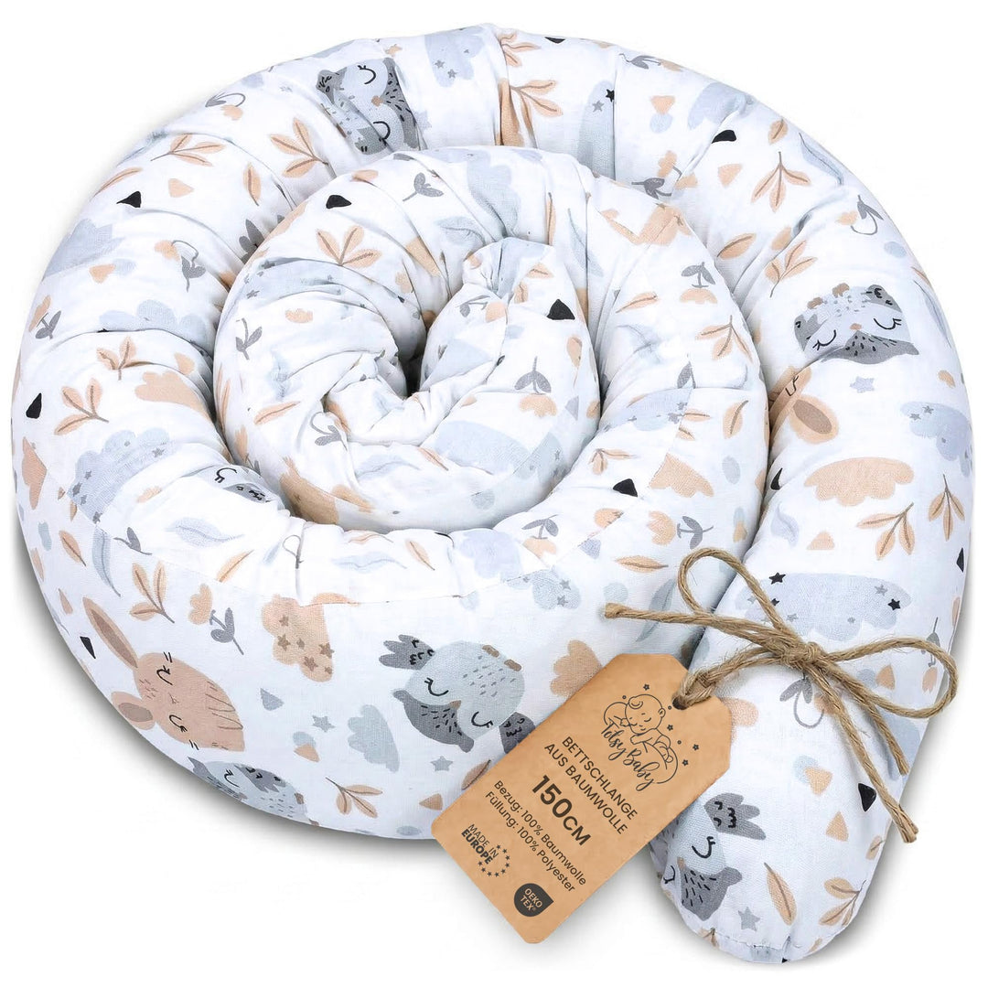 Totsy Baby Seitenschläferkissen Bettschlange Body Pillow 150 cm Baumwolle - Kopfkissen lang Bettroll
