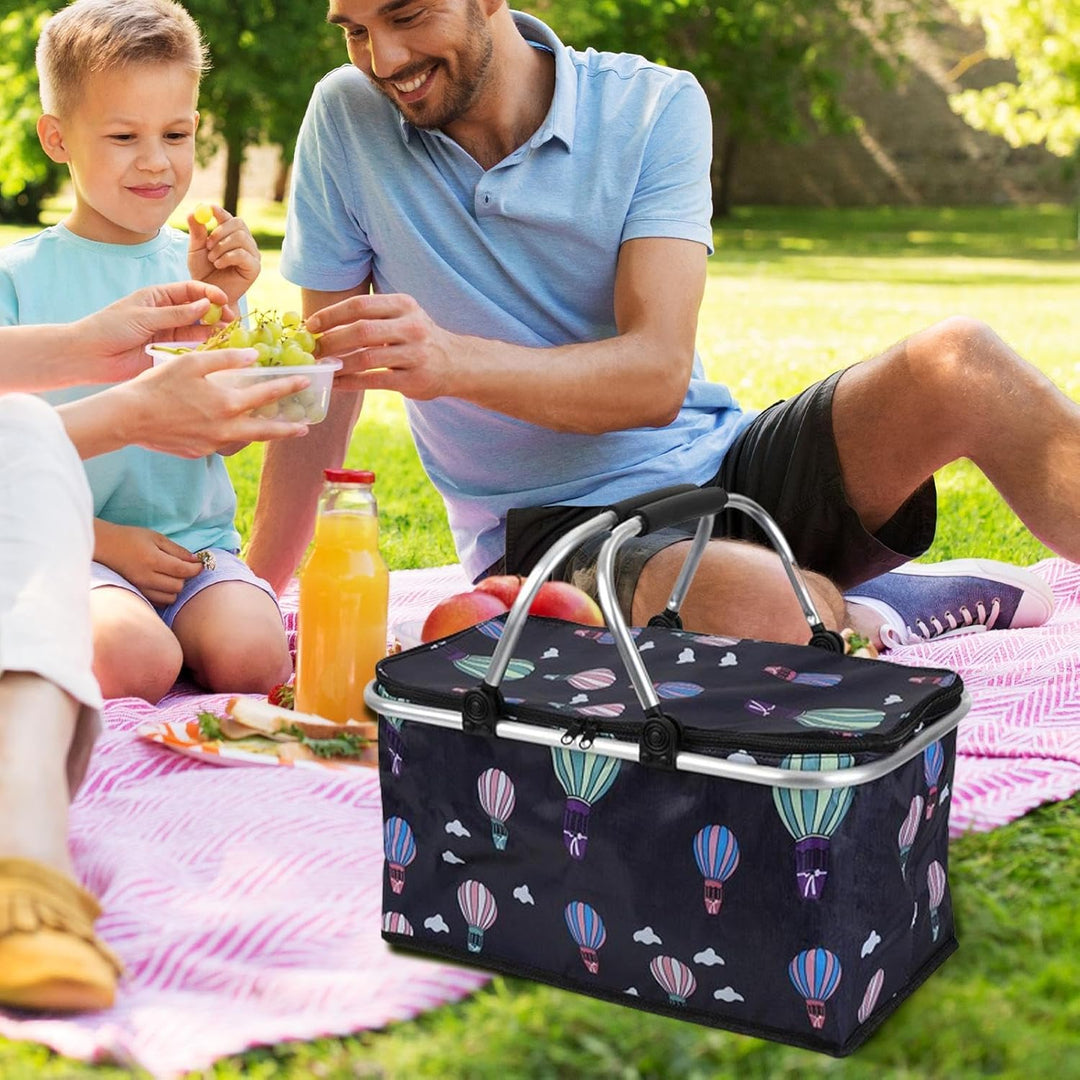 Korb für Picknick, Strandpicknickkorb | 30L tragbarer Outdoor-Picknickkorb,Oxford-Stoff-Picknicktasc