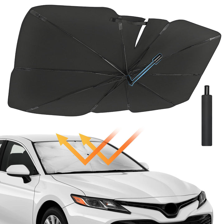 JOYTUTUS Sonnenschutz Auto Frontscheibe, [2024 Upgrade] 360°Drehbar Windschutzscheibe Sonnenschutz m