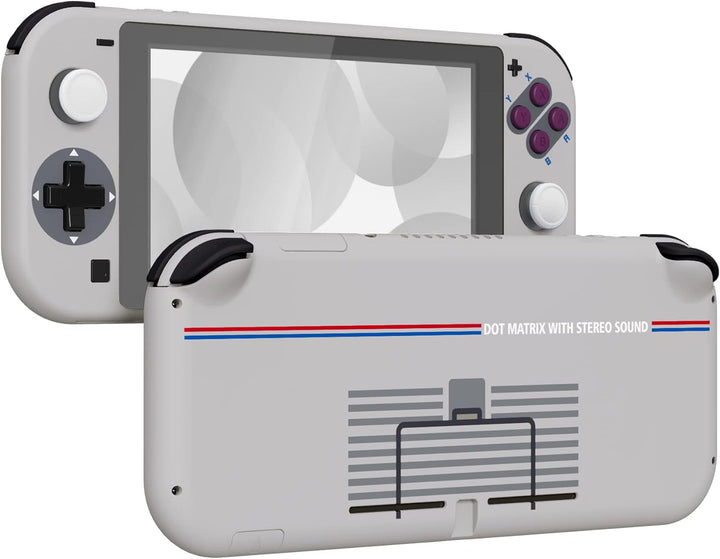 eXtremeRate Full Case Shell für Switch Lite Console, DIY-Ersatz Hülle Gehäuse & Tasten & Schutzfolie