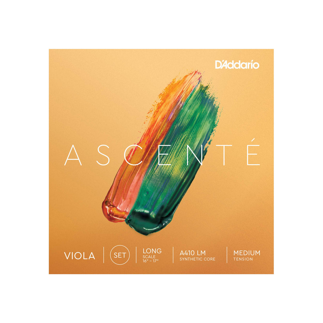 D'Addario Ascenté Viola-Saitensatz, volle Grösse, mittlere Spannung Lange Skala Full Set, Lange Skal
