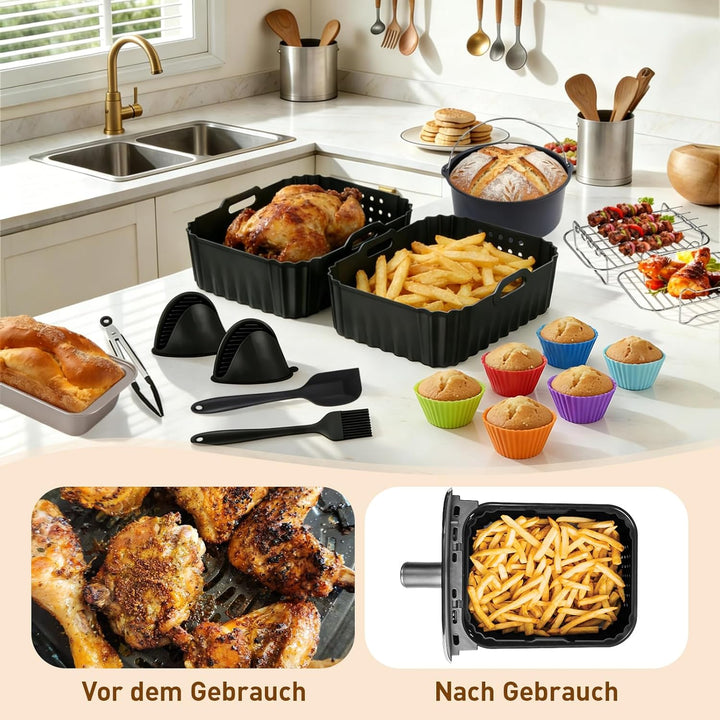 Heissluftfritteuse Zubehör für Philips Airfryer 4000 Series Stacked Dual Basket 10L, BPA-frei Airfry