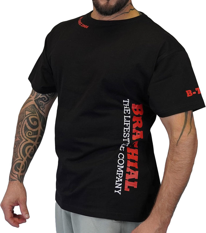 Brachial Premium Herren T-Shirt Gym Loose-Fit - für Freizeit Bodybuilding Workout Gym Kraftsport Fit