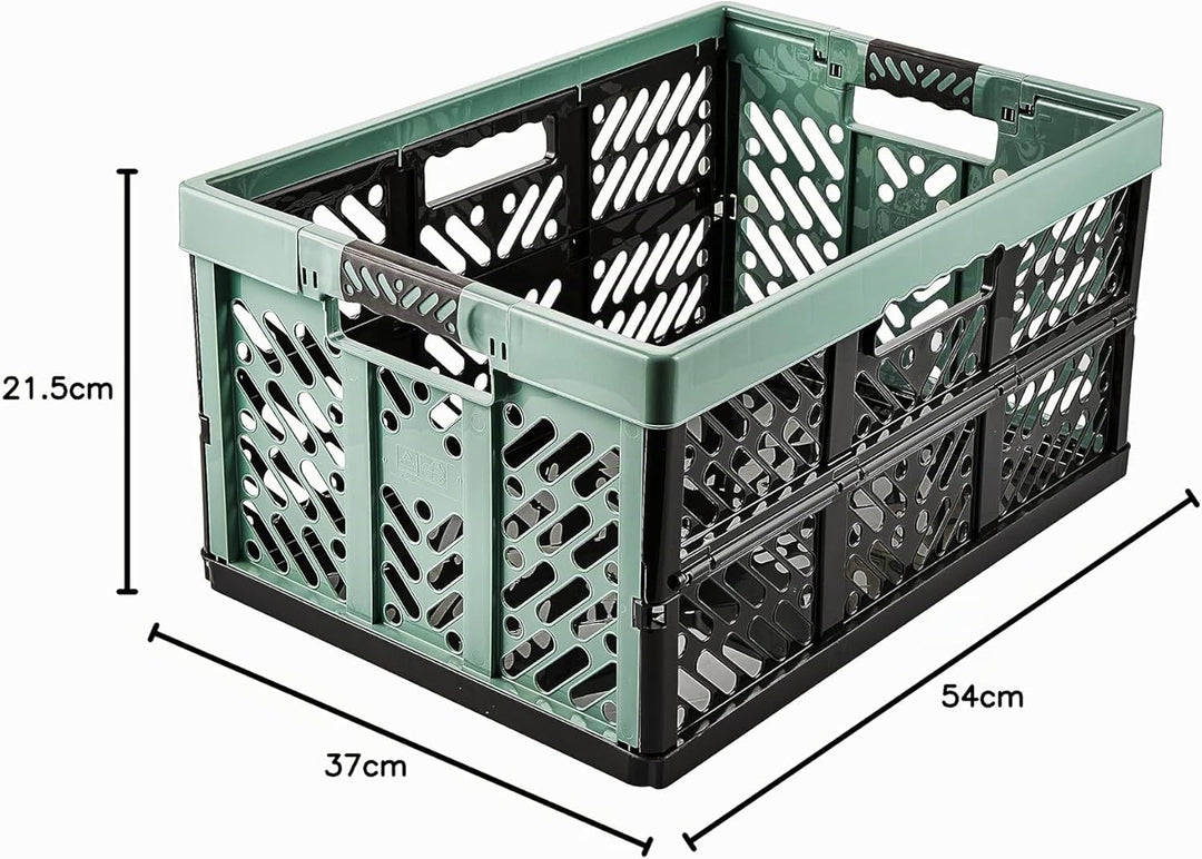 keeeper 4x Stabile Profi-Klappboxen mit Soft-Touch Griffen, 45 l, Ben, Nordic Green (Grün) Nordic Gr
