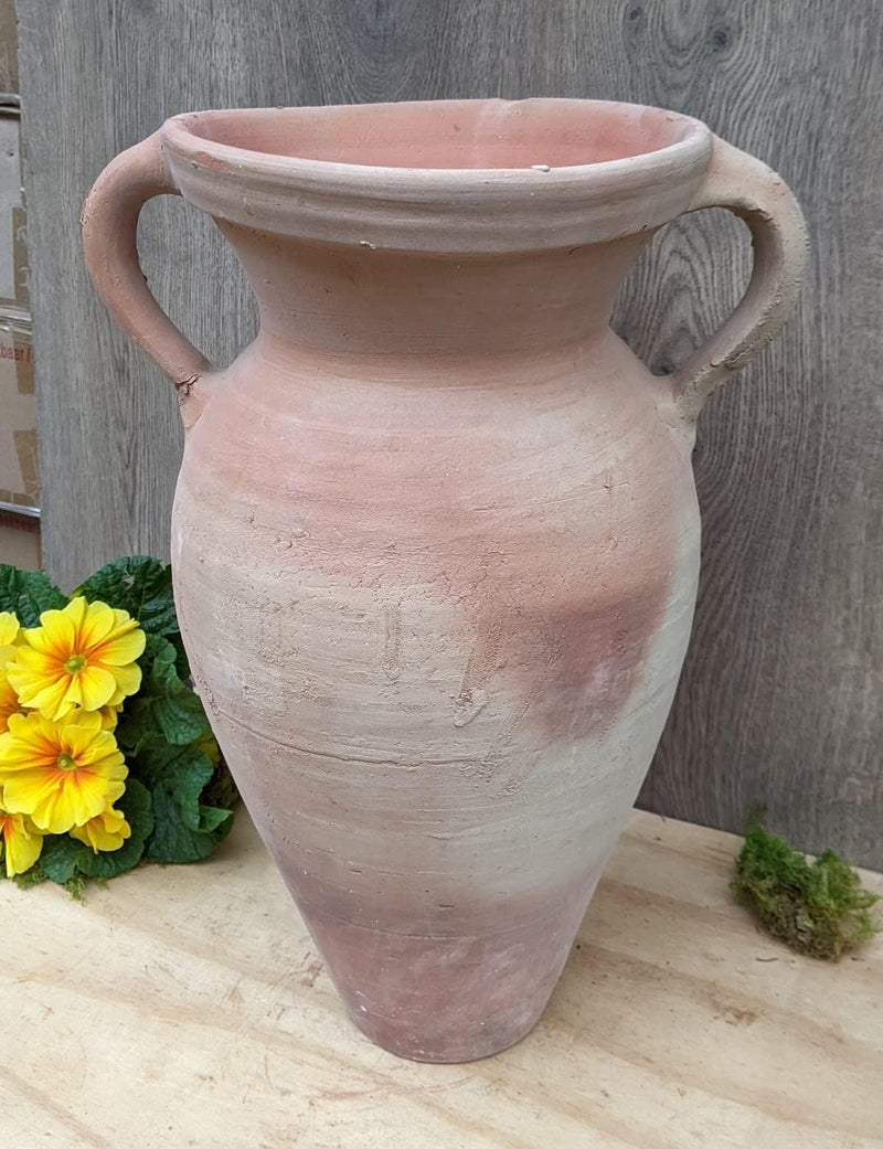 Rustikale Amphore ca. 45 cm hoch mit 2 Henkel aus Terracotta Terrakotta Krug Vase Blumentopf Pflanzg