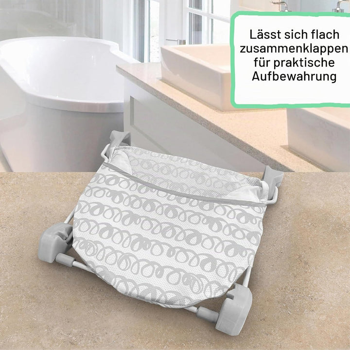 Ingenuity, Faltbarer Baby-Badewannensitz mit 2 Positionen, verstellbare Unterstützung für Waschbecke