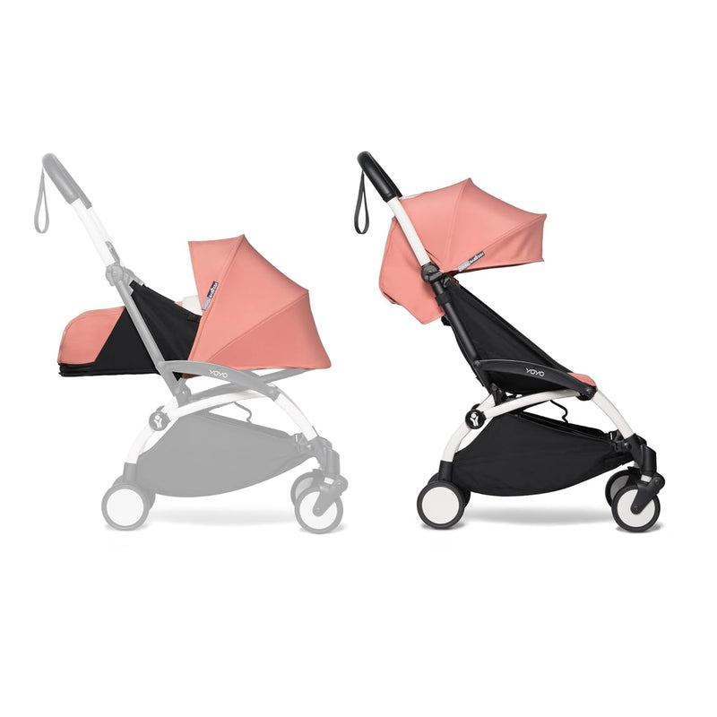 BABYZEN YOYO2 Kompletter Kinderwagen - Inklusive YOYO 0+ Neugeborenen Set (Ginger), Kinderwagengeste