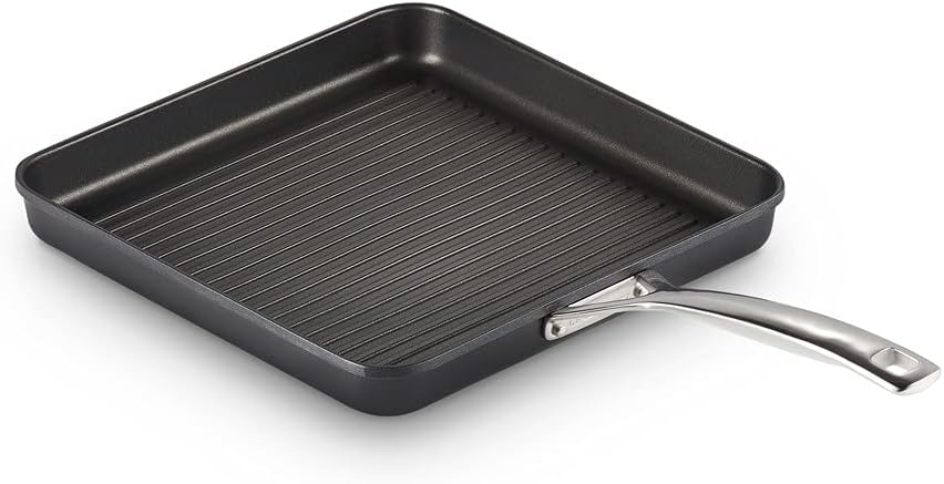 Le Creuset Aluminium-Antihaft Grillpfanne, 28 cm, Mit Rillen, Für alle Herdarten inkl. Induktion gee
