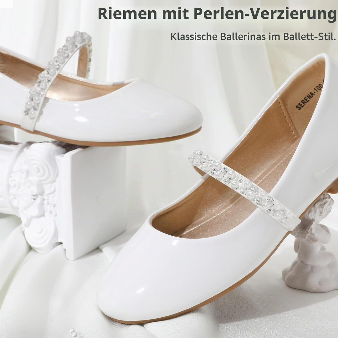 DREAM PAIRS Mädchen Mary Jane Strap Flache Schuhe Ballerinas Prinzessin Schuhe Flache Schulschuhe