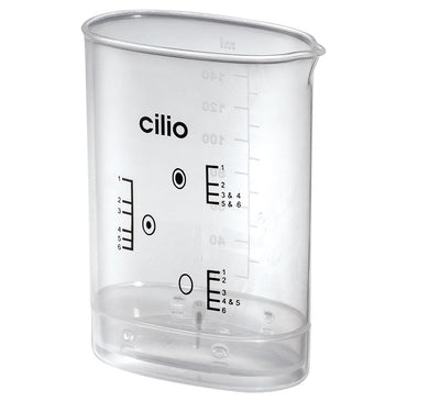 Cilio Eierkocher 6 Eier CLASSIC, Edelstahl, 13x22x14 cm, mit Messbecher und Eierpicker, Kontrollleuc