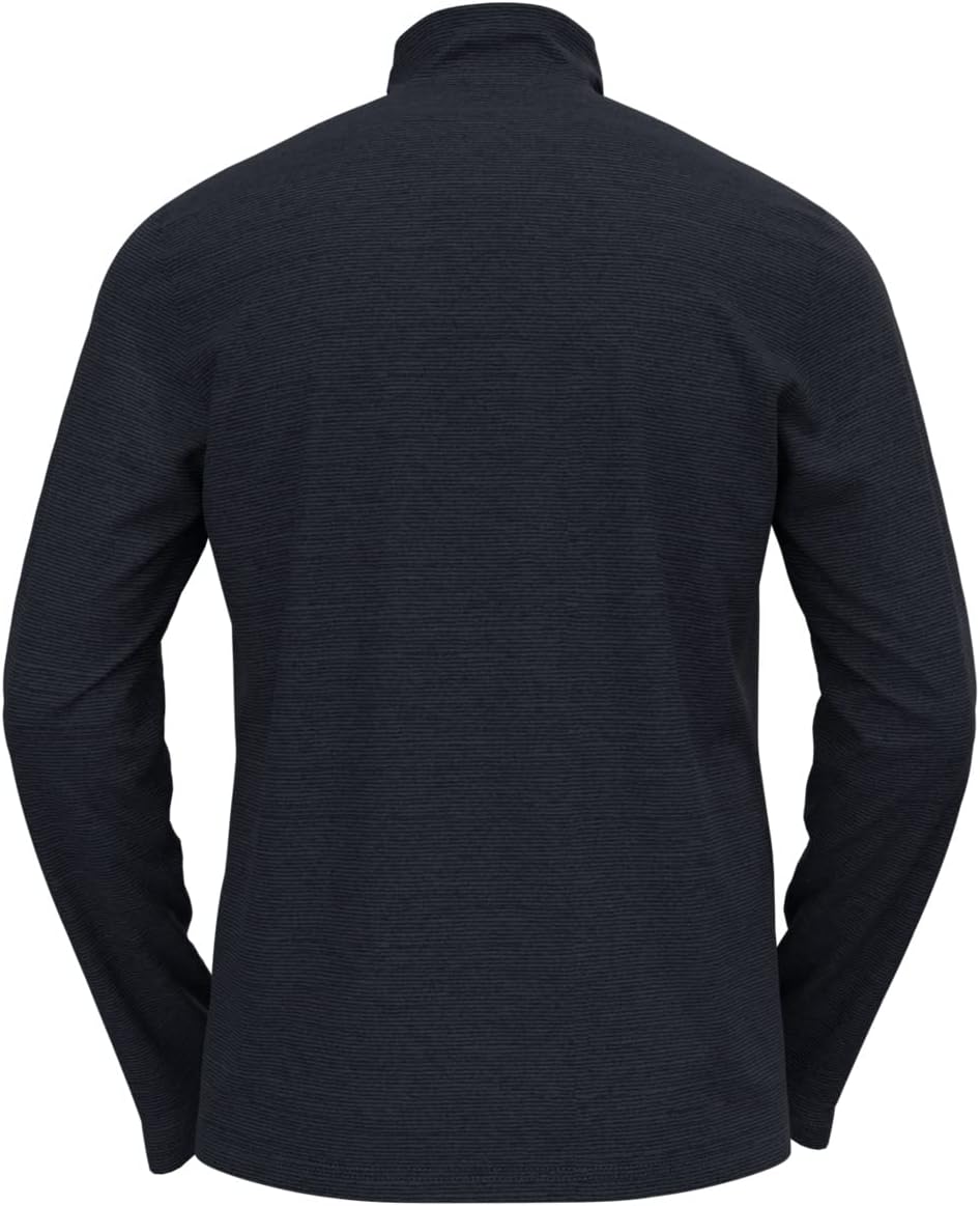 Odlo Herren Roy_542332 Mid Layer mit Reissverschluss (1er Pack) S Dark Sapphire - Black - Stripes, S