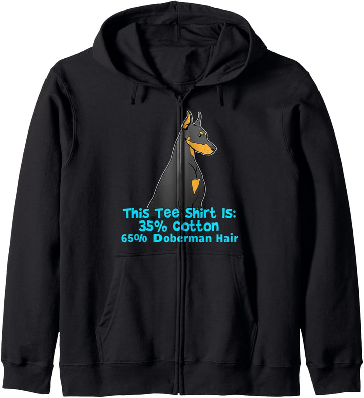 Lustiges Dobermann-Geschenk Dobermann-Pinscher-Haar Kapuzenjacke